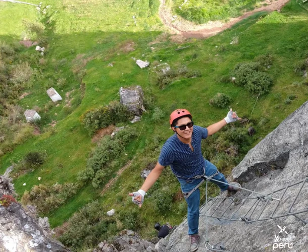 Overcome the challenge of the rock face with the Via Ferrata. With harness and helmet, feel the satisfaction of climbing above an impressive green valley.