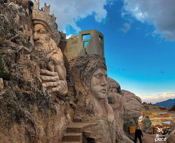 Admire the gigantic rock-carved sculptures, a modern art project inspired by Inca deities. A magical place that merges Andean mythology with contemporary creativity.