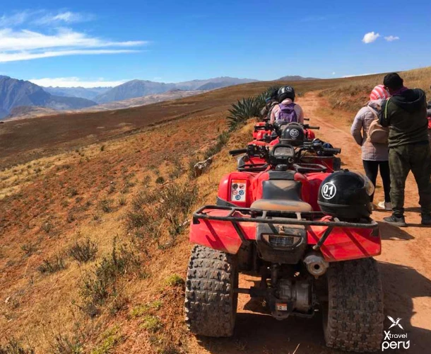 The adrenaline route connecting Moray, Maras, and the Salt Mines. Enjoy the thrill of the road, surrounded by mountains and fields. The most fun and authentic way to explore the Sacred Valley.