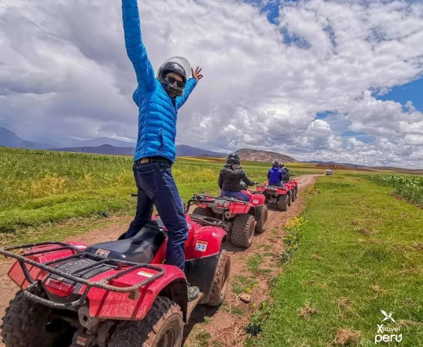 The perfect end to your visit to the Abode of the Gods. A fun and bold pose in the puma's mouth, one of the most impressive carvings in the complex. Your quad bike awaits outside!